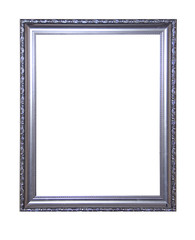 Silver plated frame isolated on white background