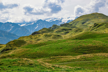 Fototapeta na wymiar The Swiss Alps at Melchsee Frutt - travel photography