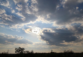 Rays of the setting sun. Provadia (Bulgaria)