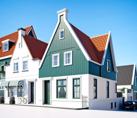 3d render of modern nordic house exterior
