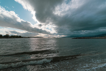 stormy sky over the sea