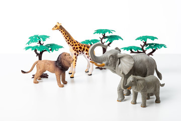 group of jungle animals toy