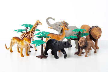 group of jungle animals toy