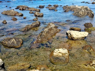 rocks and sea