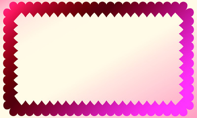 Pink frame and background with hearts for saint valentines