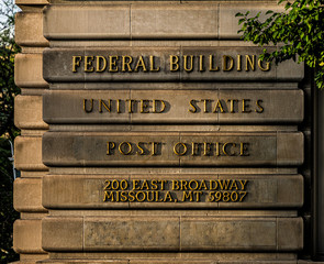 Federal Building, Post Office in Downtown Missoula Montana