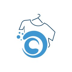 Laundry Logo designs concept vector, Washing Machine logo symbol