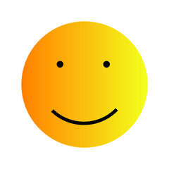 Yellow smiley against white background