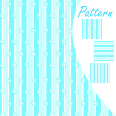 pattern gold color vintage and Thai Line vector design