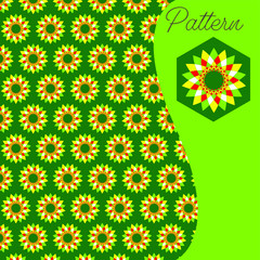 pattern gold color vintage and Thai Line vector design