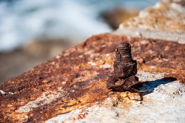 close up of a rusty bolt