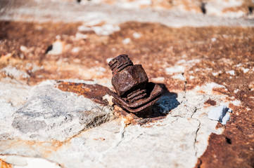 rusty bolt and nut