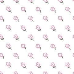 Pink Flower Vector Art Pattern