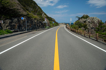 四国　高知県室戸市室戸岬町　土佐東街道　国道55号線