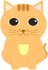 可愛いシンプルな猫のイラスト