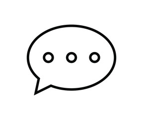 Vector illustration of chat icon, chat box, speech bubbles, talk bubble, dialogue, conversation, discuss, icon on isloated white background.