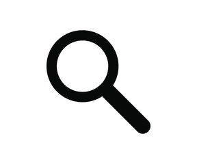 Vector icon set of magnifying glass, search icon, flat vector design, search icon with fill and outline.