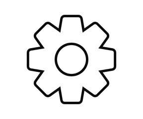 Vector illustration of settings symbol, gear icon, web icon, account concept icon, tool, setting icon on isolated background.