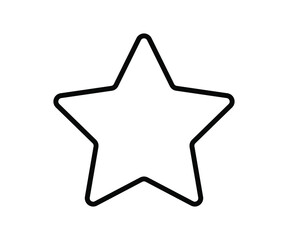 Vector illustration of star icon, star icon outline on isolated background.