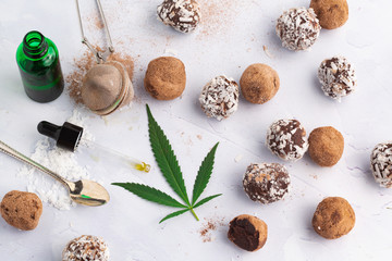 homemade cannabis infused chocolate truffles infused with CBD