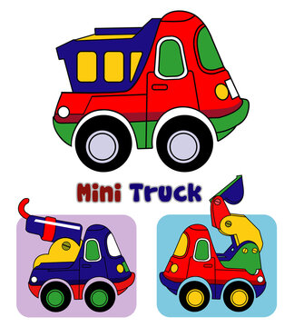 mini truck image vector illustration for t shirt