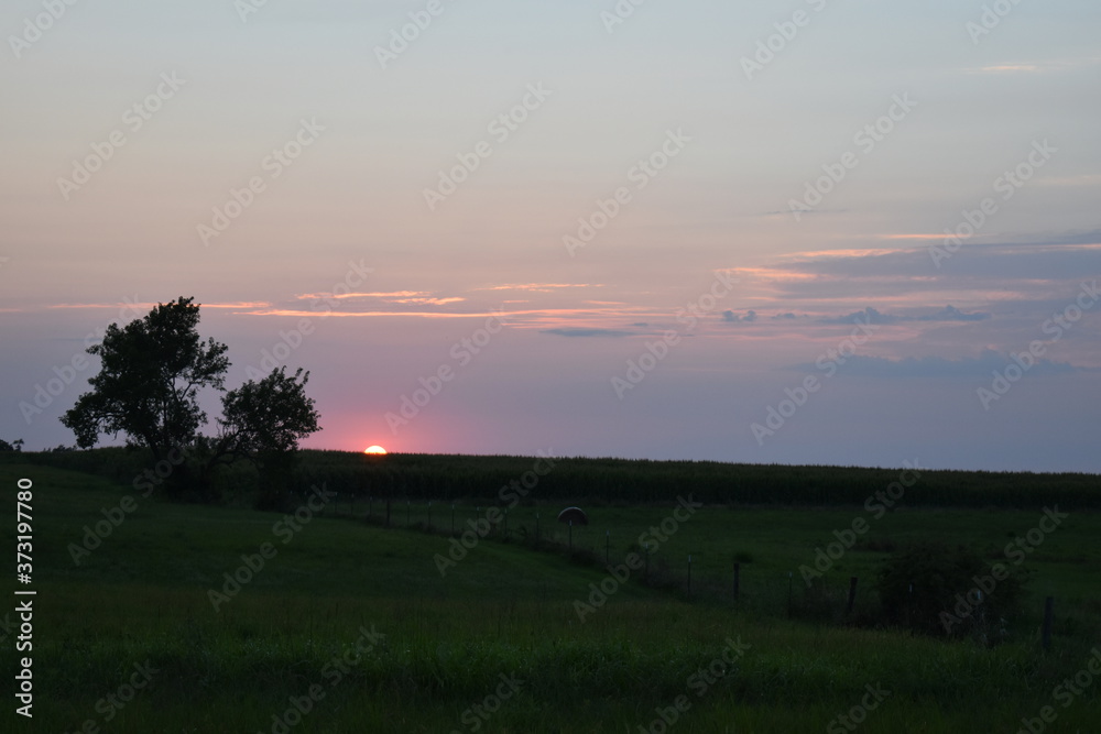 Wall mural Sunset