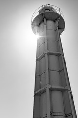 sunlight on a lighthouse