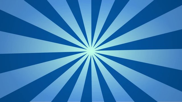 animation 2d blue sunburst background for cartoon and comic style