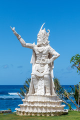 Fototapeta premium Popular Melasti Beach (Pantai Melasti), Bukit, Bali, Indonesia. Turquoise water, rocks, ocean scenery. 