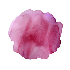 Burgundy wine watercolor hand drawn stain. Lovely Burgundy. Abstract watercolor artistic brush paint splash background