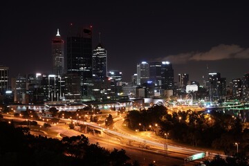 Fototapeta na wymiar Perth City Scape at Night