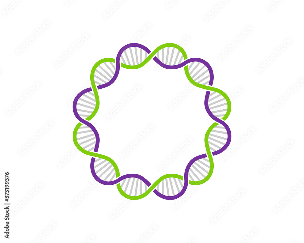 Canvas Prints Circular DNA with science logo