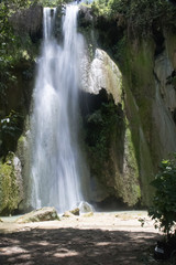 waterfalls and rocks