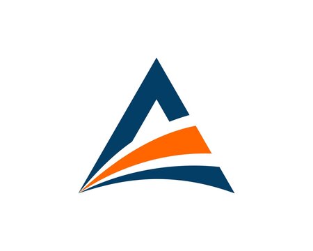 Abstract triangle shape with stripe style