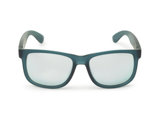 Blue sunglasses isolated on white background with clipping path.