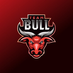 red bull e sport mascot gaming user logo design