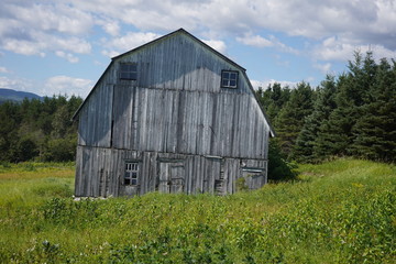 Fototapeta na wymiar Old crinky barn