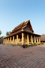 Courtyard of Wat Si Saket in Vientiane, Laos at sunrise