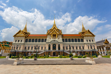 Grand Palace and Wat Phra Kaew in sunny day