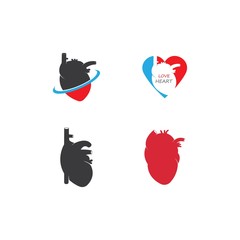 Human heart medical vector illustration