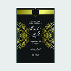 Mandala template with elegant, classic elements. Great for invitation, flyer, menu, brochure, background Premium Vector