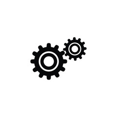 Gear icon isolated vector on white background, sign and symbol 