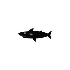 Shark icon isolated vector on white background, sign and symbol 