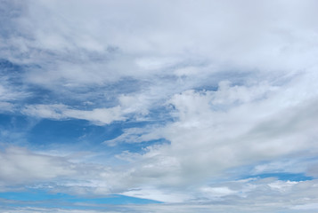 Blue sky with white clouds...