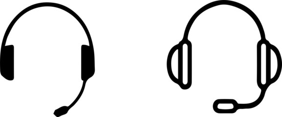 headset icon isolated on background