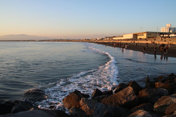 江ノ島海岸での日没