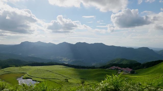 Scenery of Nara-Soni Highlands in midsummer