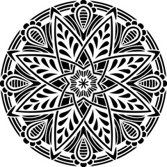 Mandala Pattern Stencil doodles sketch - 373205918