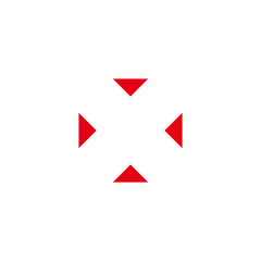 focus target letter x simple geometric symbol logo vector