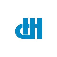 letter hd simple overlapping lines geometric logo vector